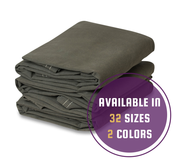 WHITEDUCK 12'x20' Canvas Tarp 18 oz. Heavy Duty Waterproof UV Resistant,  Rustproof Grommets, Industrial & Commercial Use Cloth Tarp (Finished Size:  11'6 x19'6, Olive Drab) 